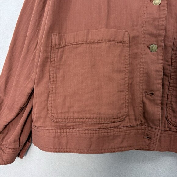 Old Navy XXL Cropped Textured Gauze Twill Utility Jacket Sedona Boho, Casual - Picture 2 of 12